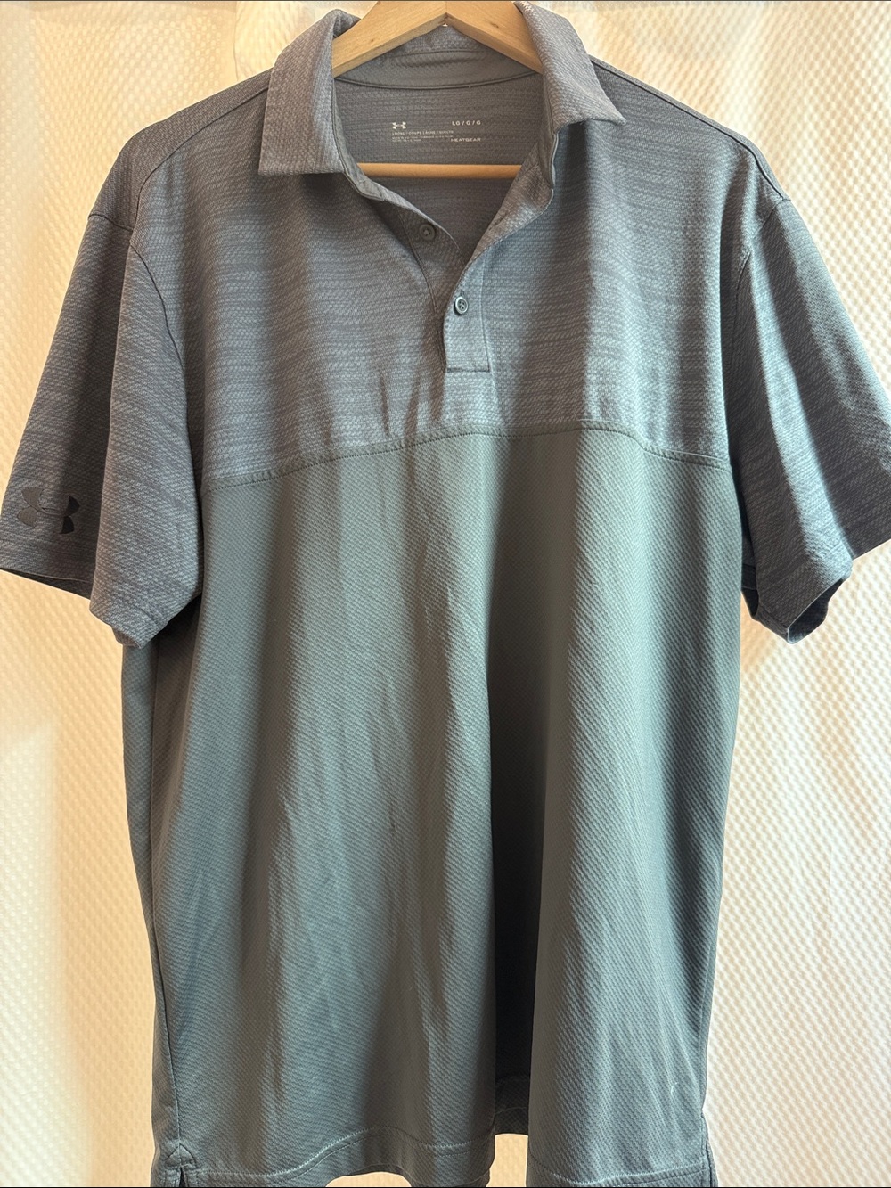 Under Armour Men's Two-Tone Grey Athletic Polo